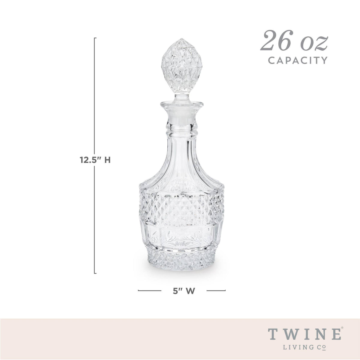Vintage-Style Faceted Crystal Decanter