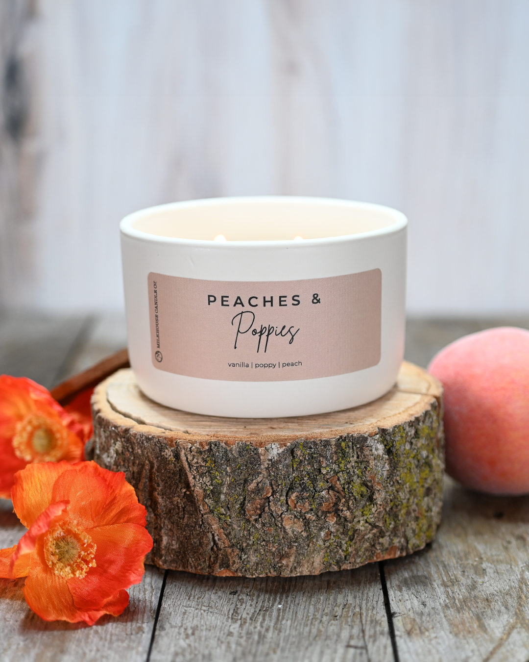 Peaches & Poppies | 10 oz Signature Statement Candle