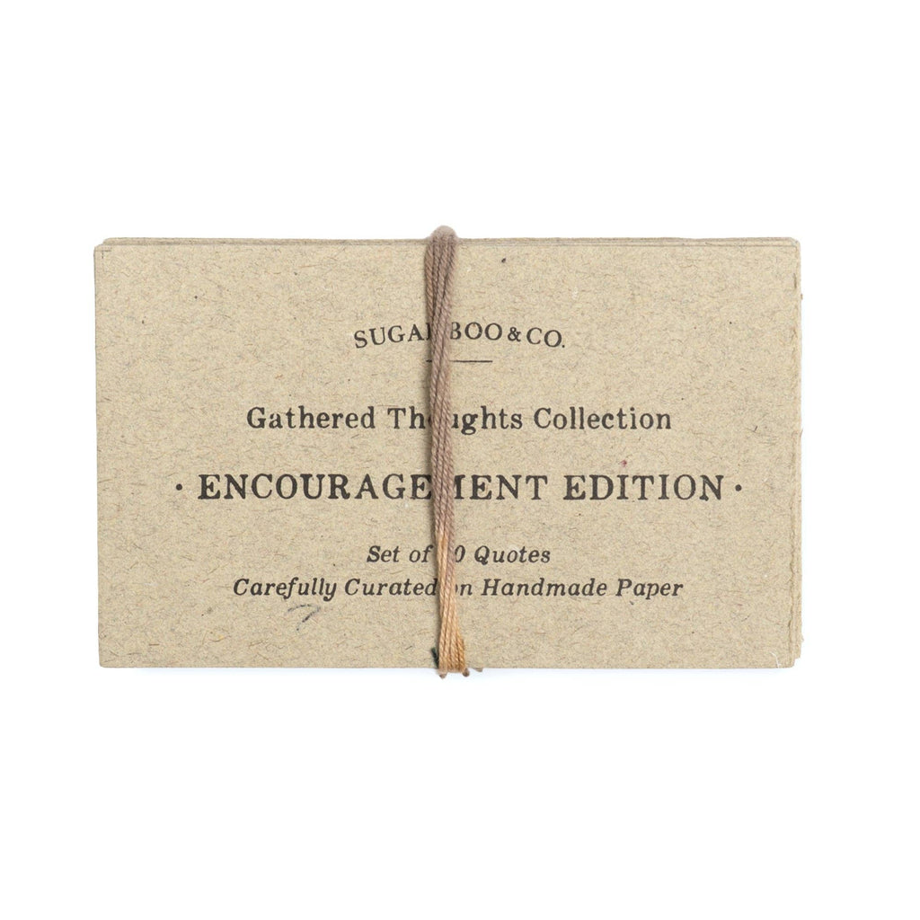 50 Gathered Thoughts of Encouragement on Handmade Paper