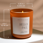 Pumpkin Spice 15 oz Soy Candle, Matte Jar - Fall Decor