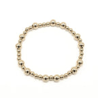 The Charleston 2x4 14k Gold filled Beaded Bracelet: 7"