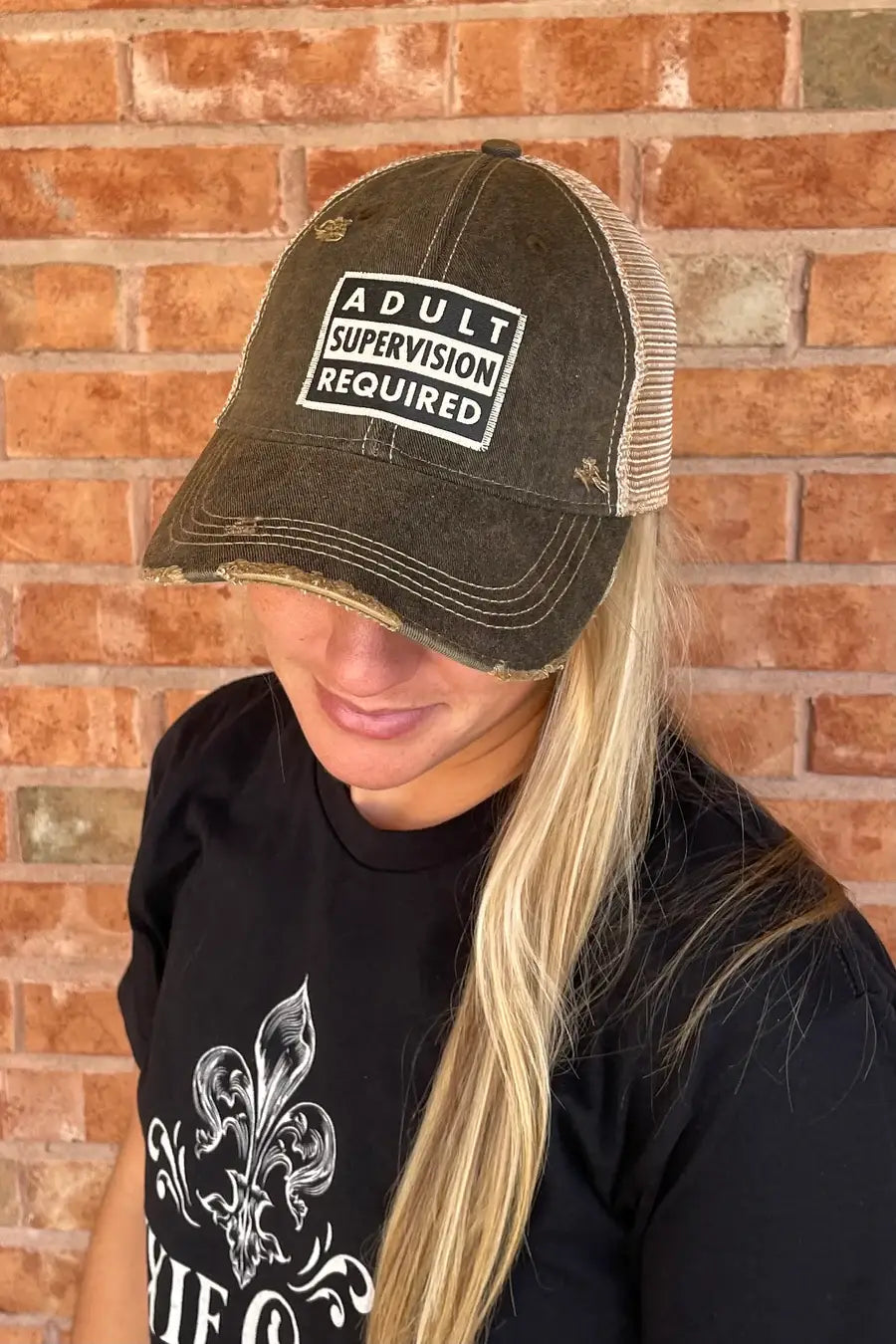 Adult Supervision Required Trucker Hat Baseball Cap