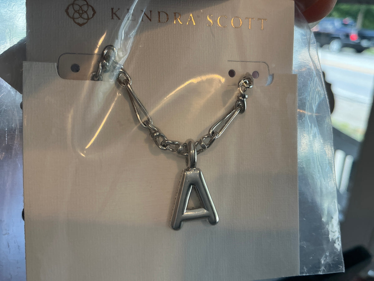 Kendra Scott Bubble “A” PNDT Rhod Metal