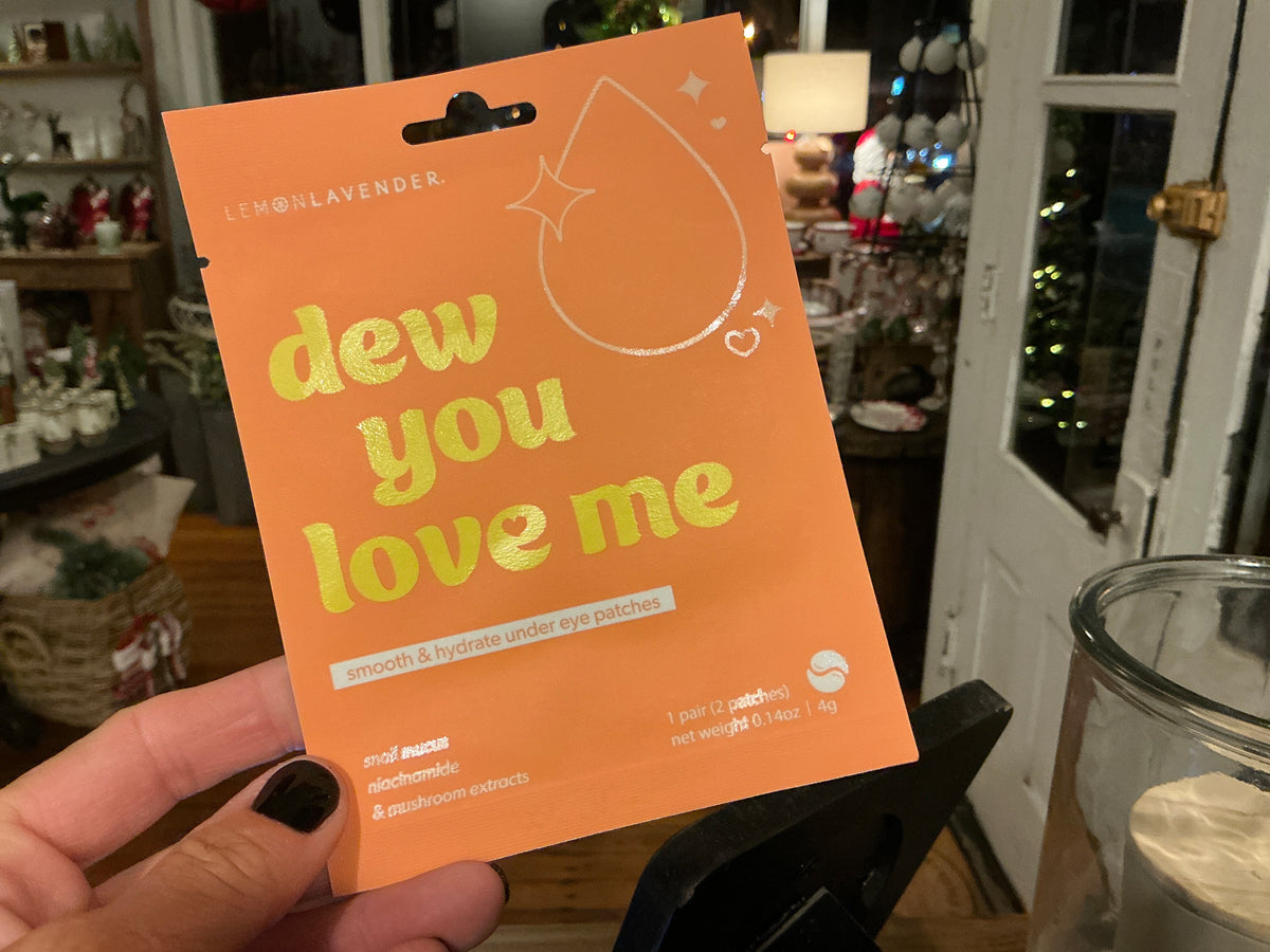 Lemon lavendar dew you love me eye patch