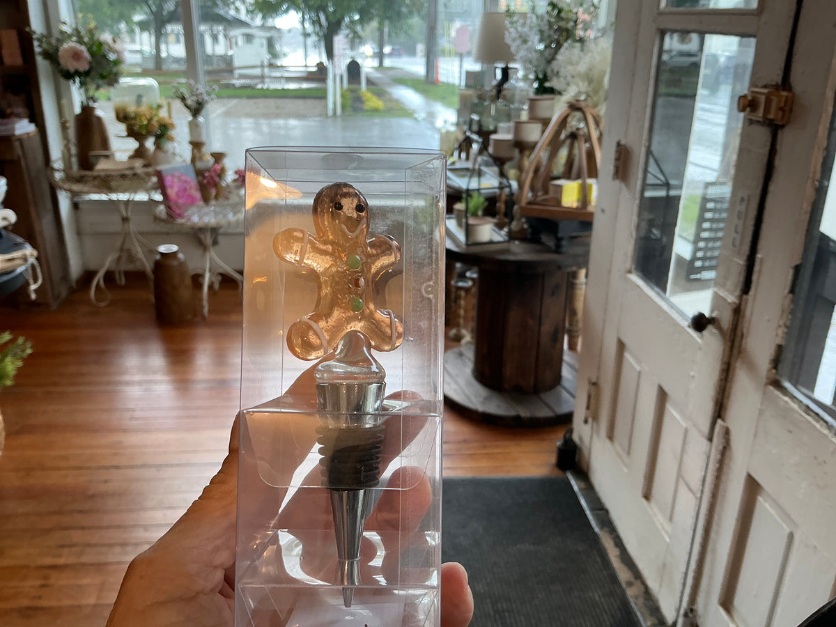 Zinc alloy holiday wine stopper