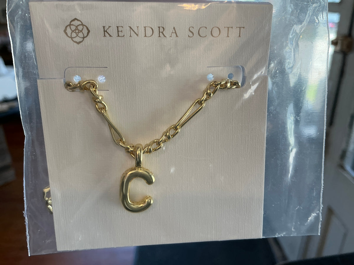 Kendra Scott Bubble “C” PNDT NCK Gold