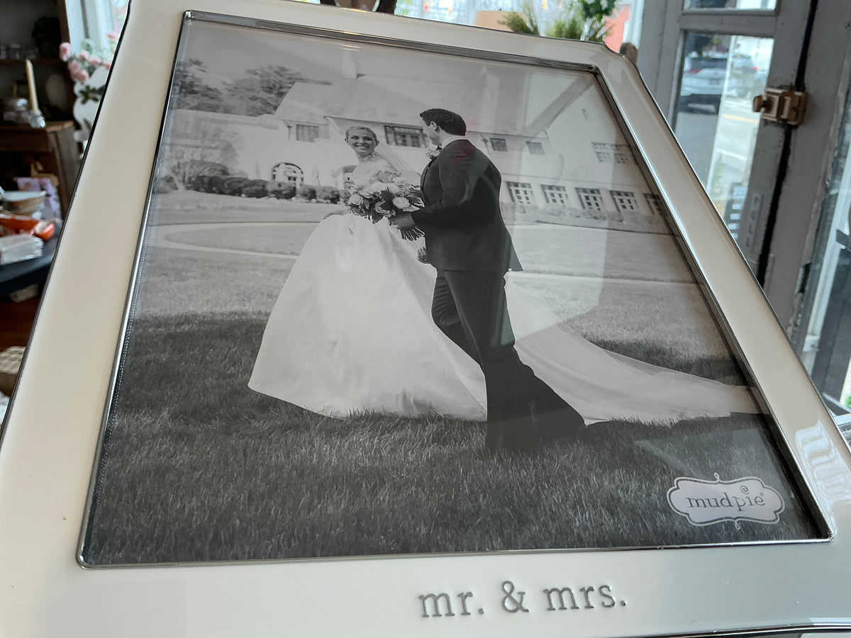 Mr. & Mrs. 8x10 Enamel Frame