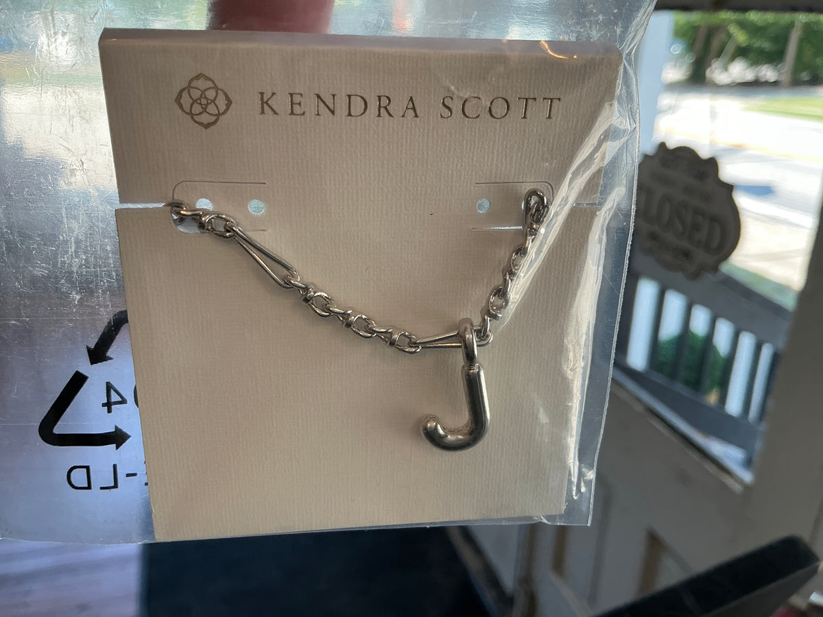 Kendra Scott Bubble “J” PNDT NCK Rhod