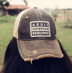 Adult Supervision Required Trucker Hat Baseball Cap
