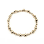 The Charleston 2x4 14k Gold filled Beaded Bracelet: 7"