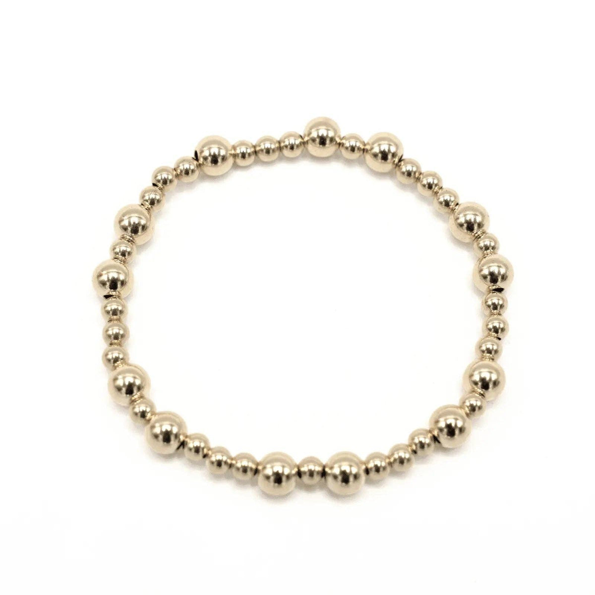 The Charleston 2x4 14k Gold filled Beaded Bracelet: 7"