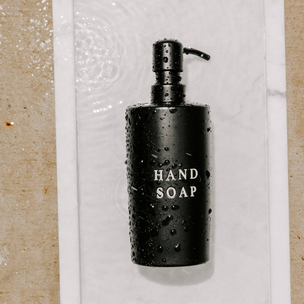 15oz Black Stoneware Hand Soap Dispenser- Home Decor & Gifts