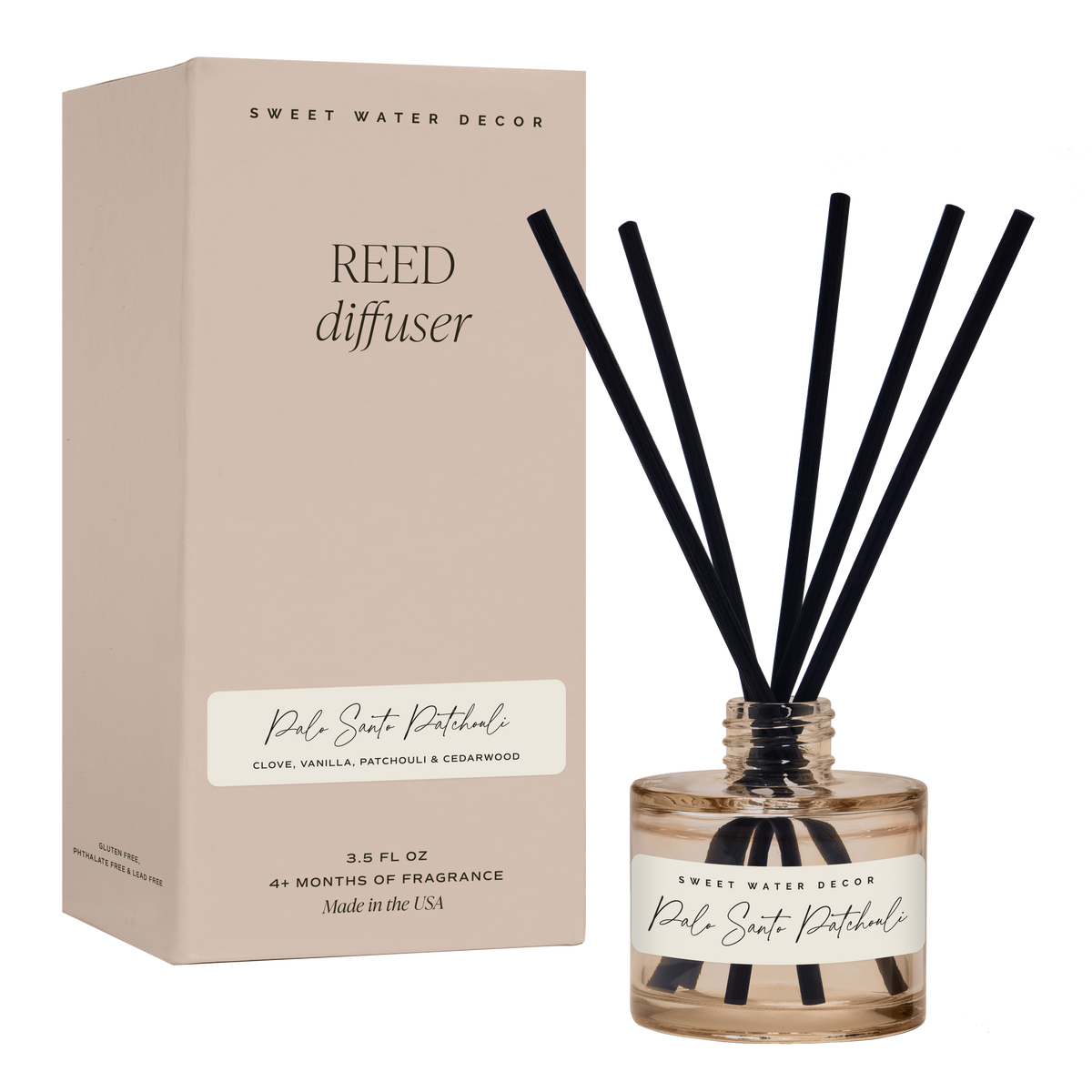 Palo Santo Patchouli Reed Diffuser - Gift & Home Decor