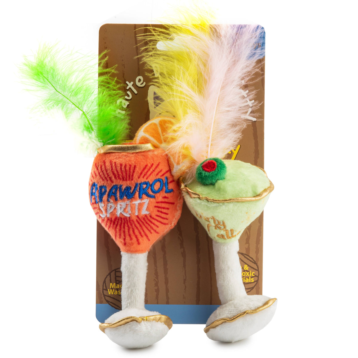Kitty Cocktails Catnip Toys with Feathers