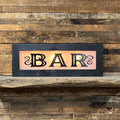 Lighted Bar Sign With Wavy Glass - Vintage Style