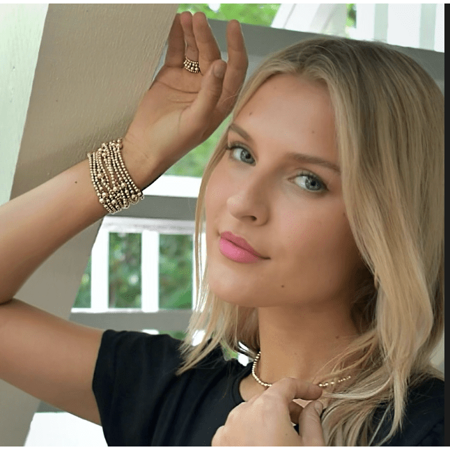 The Nantucket Collection 2x6 14k Gold- Filled Beaded Bracelet: 7"
