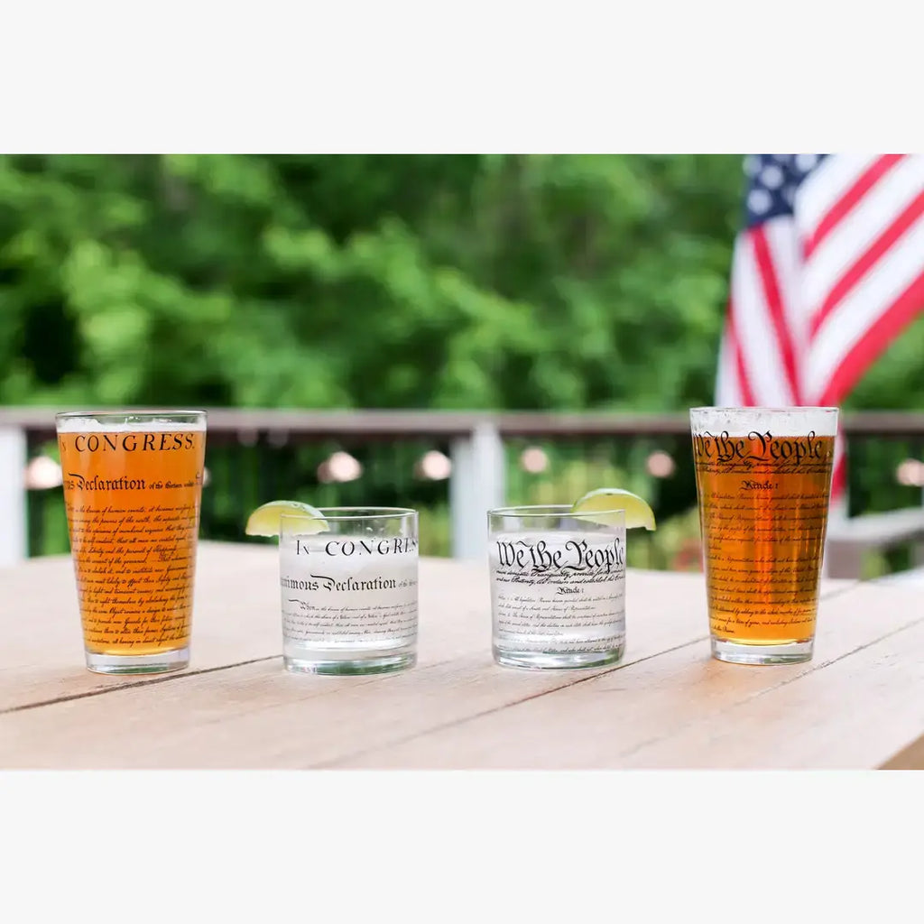 U.S. Constitution - Historical - Whiskey Rocks Glass - 11 oz