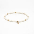 Luxe Cross Bracelet in PEARL WHITE