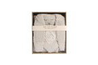 "How wonderful life is" Bunny Baby Lovey Blanket: Oatmeal / How Wonderful Life Is