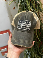 Adult Supervision Required Trucker Hat Baseball Cap