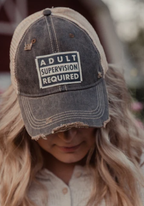 Adult Supervision Required Trucker Hat Baseball Cap