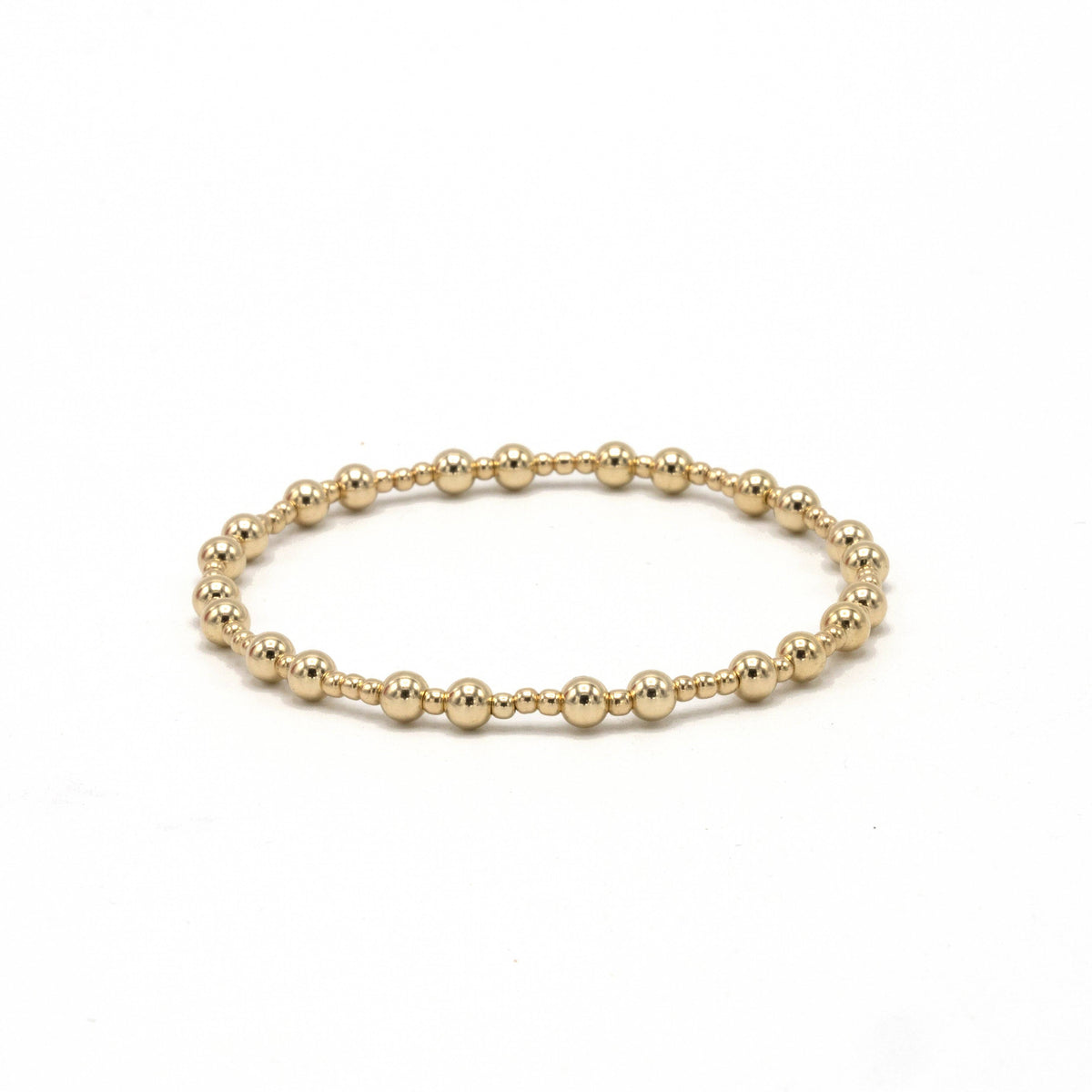 The Charleston 2x4 14k Gold filled Beaded Bracelet: 7"