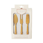 Gold-Plated Stainless Steel Cheese Knives - Set of 3
