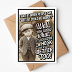 Funny Sympathy Greeting Cards with Card Display Stand: No