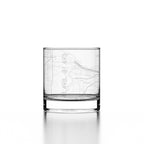 Cleveland OH Map Rocks Whiskey Glass