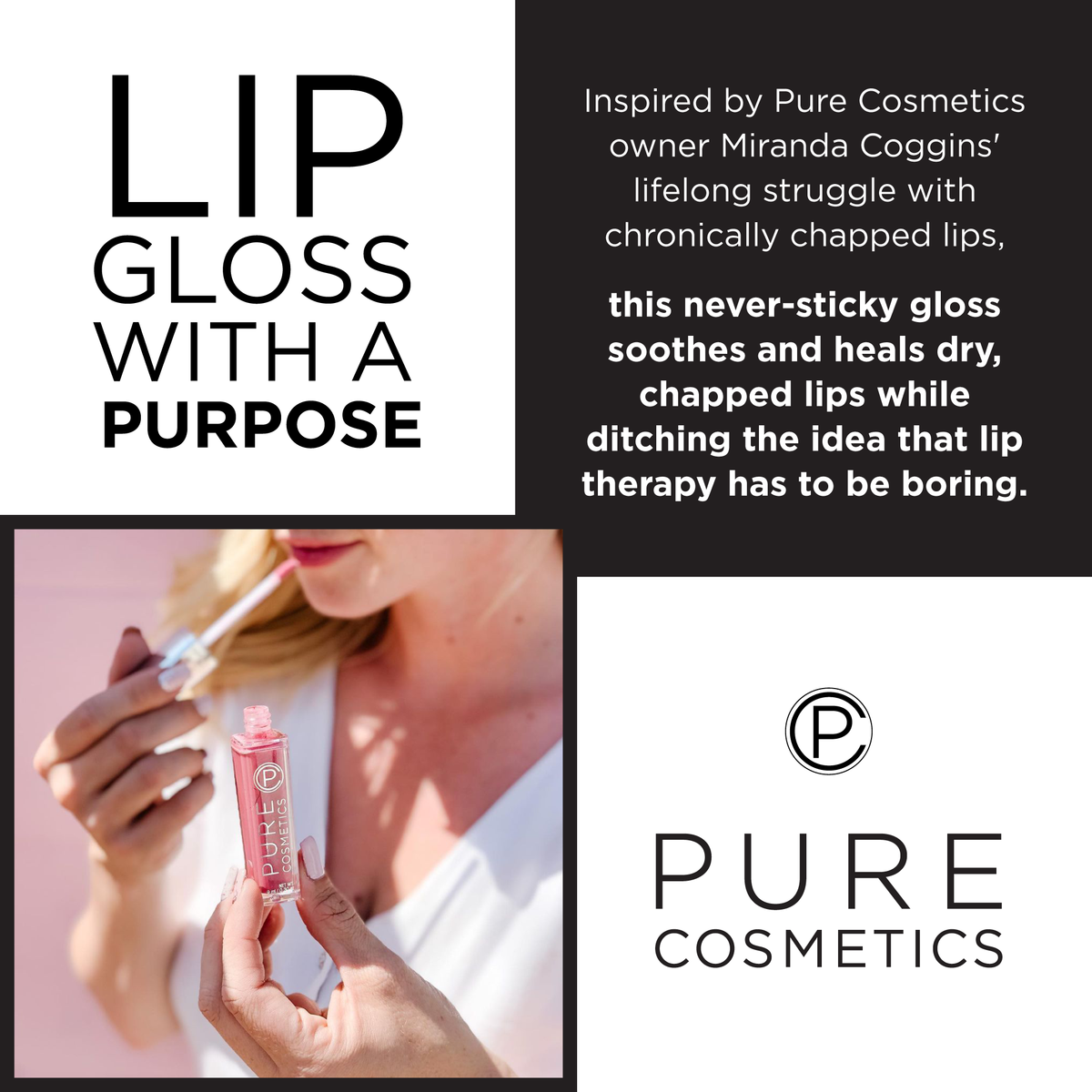Push Button Pure Illumination Light Up Lip Gloss: Wine Berry