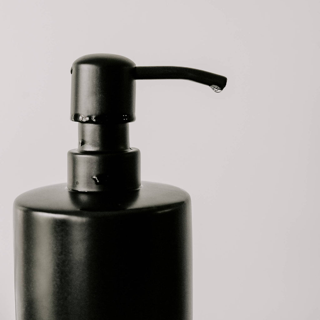 15oz Black Stoneware Hand Soap Dispenser- Home Decor & Gifts