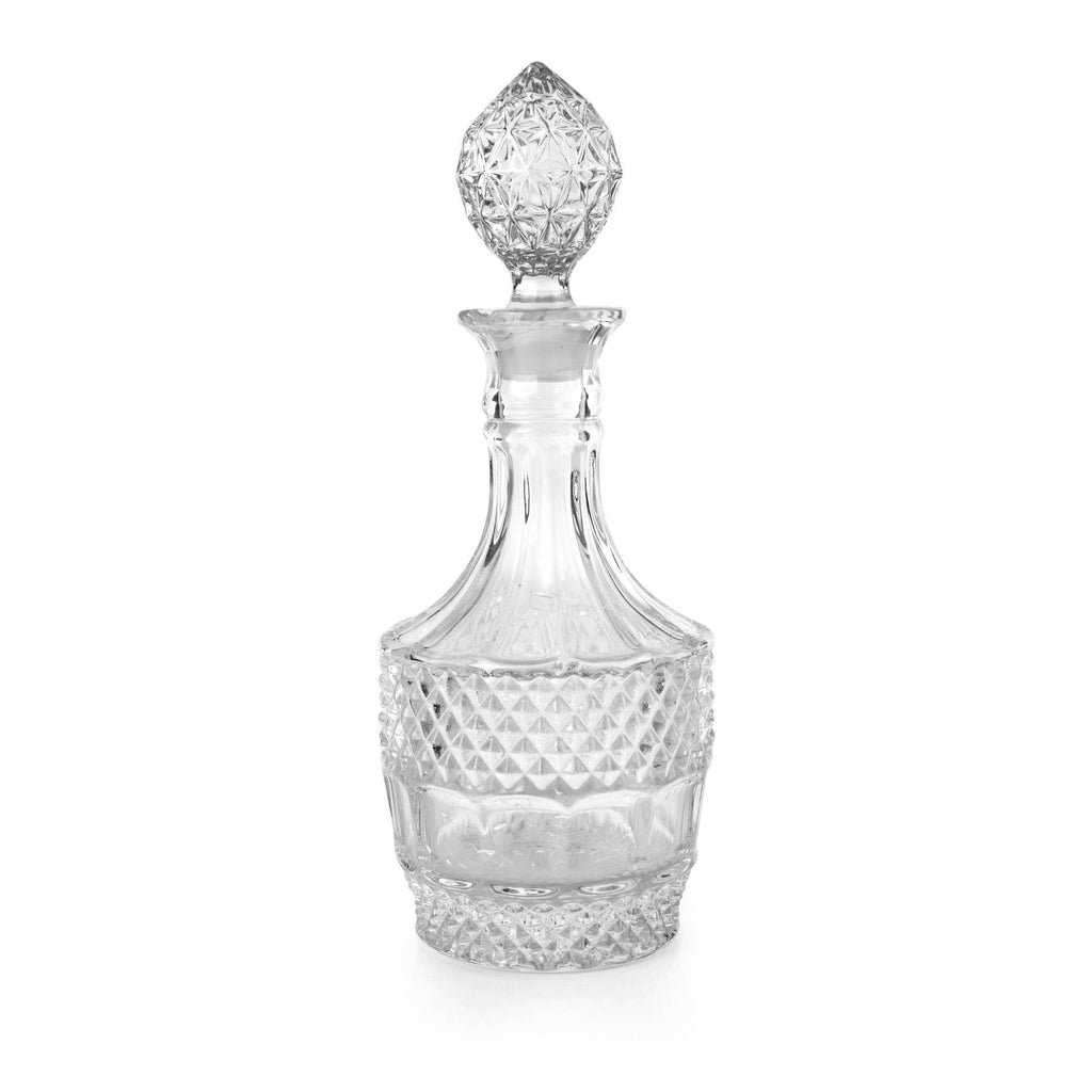 Vintage-Style Faceted Crystal Decanter