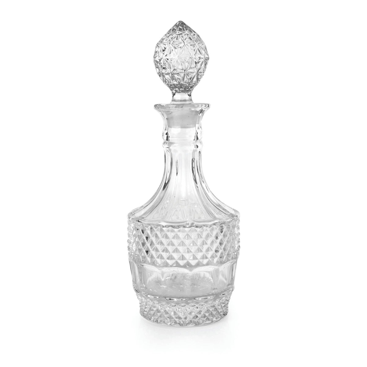 Vintage-Style Faceted Crystal Decanter