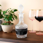 Vintage-Style Faceted Crystal Decanter