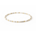 Endless Summer 14k Gold filled & Whites Beaded Bracelet: 7"