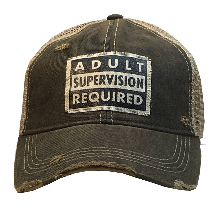 Adult Supervision Required Trucker Hat Baseball Cap