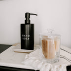 15oz Black Stoneware Hand Soap Dispenser- Home Decor & Gifts