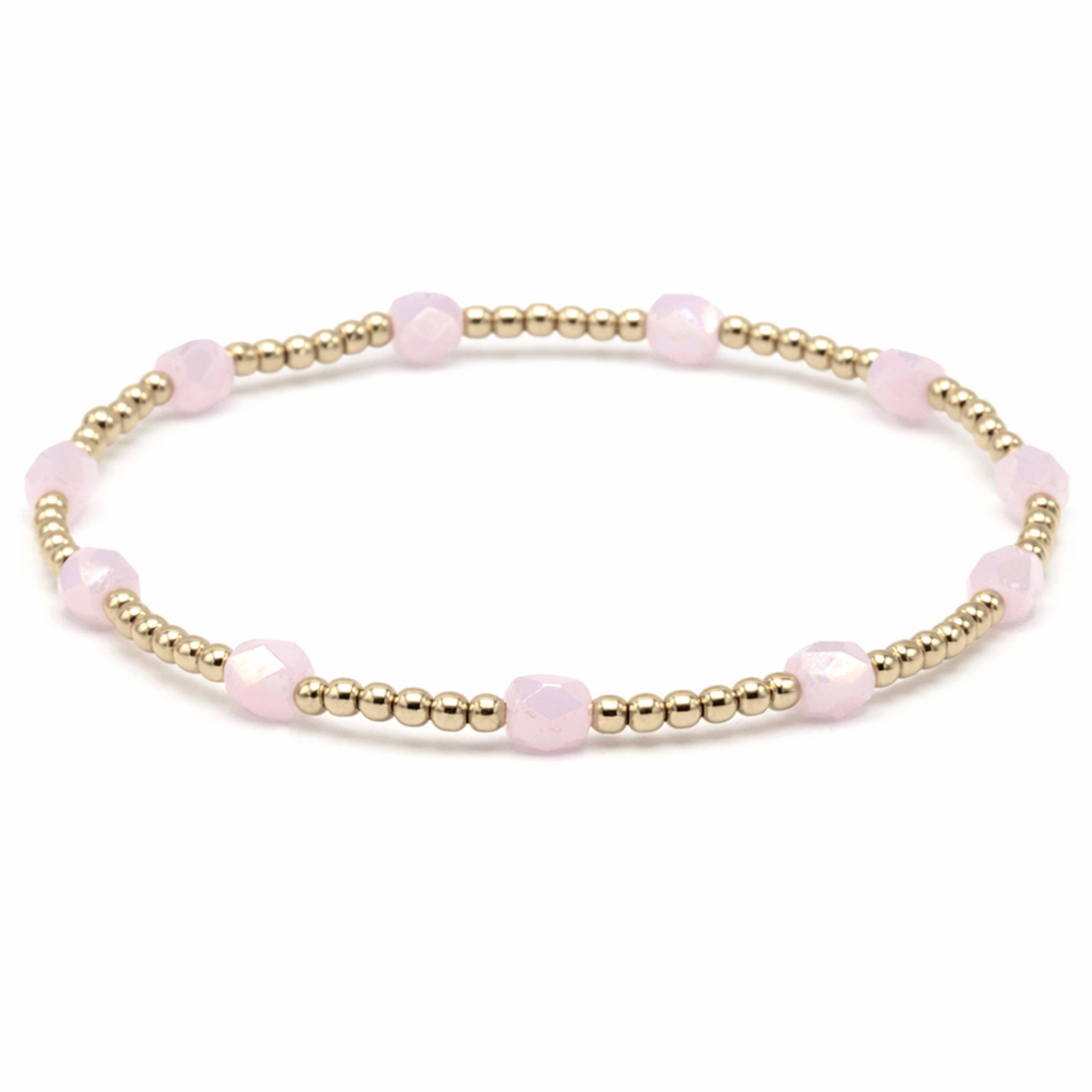 The Key West Bracelet in Light Pink: 7"