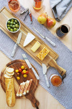 26.5-inch Acacia Tapas Board w/ Faux Leather Hanging Strap