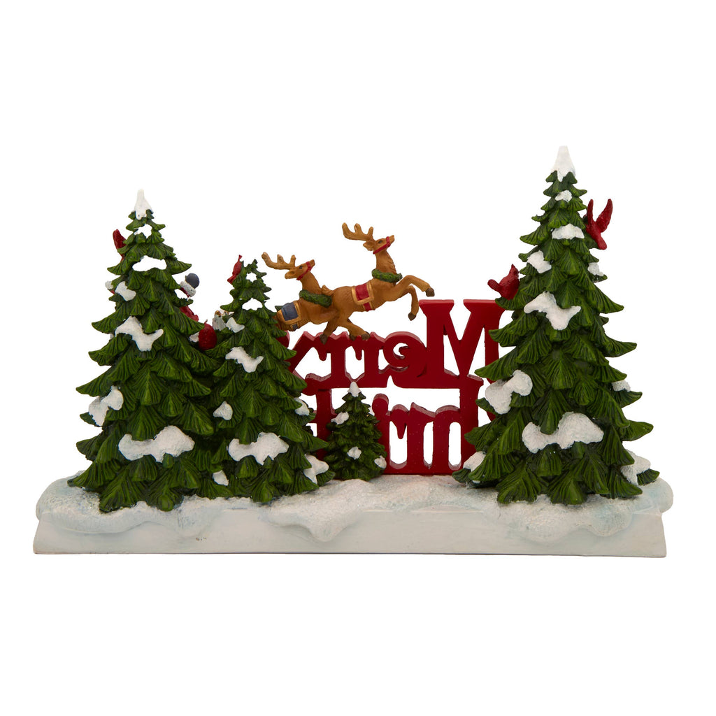 Santa in Sleigh “Merry Christmas” Figure