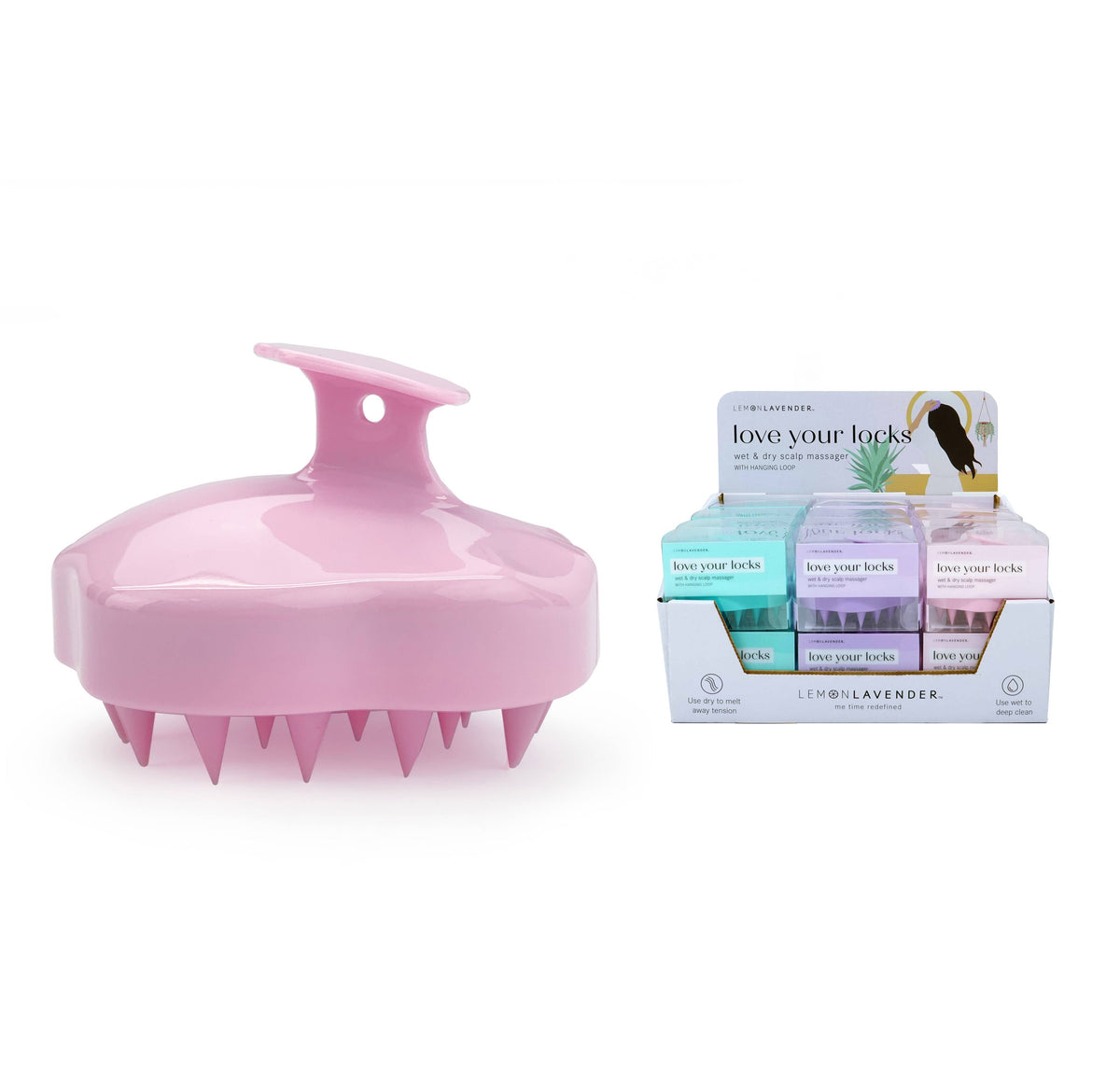Lemon Lavender Love your Locks Wet & Dry Scalp Massager