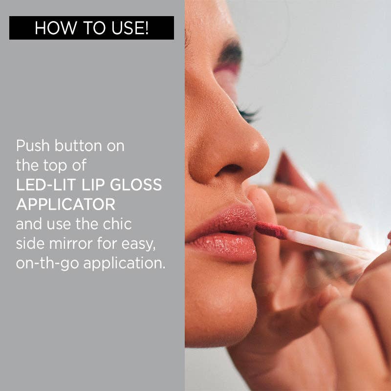 Push Button Pure Illumination Light Up Lip Gloss: Wine Berry